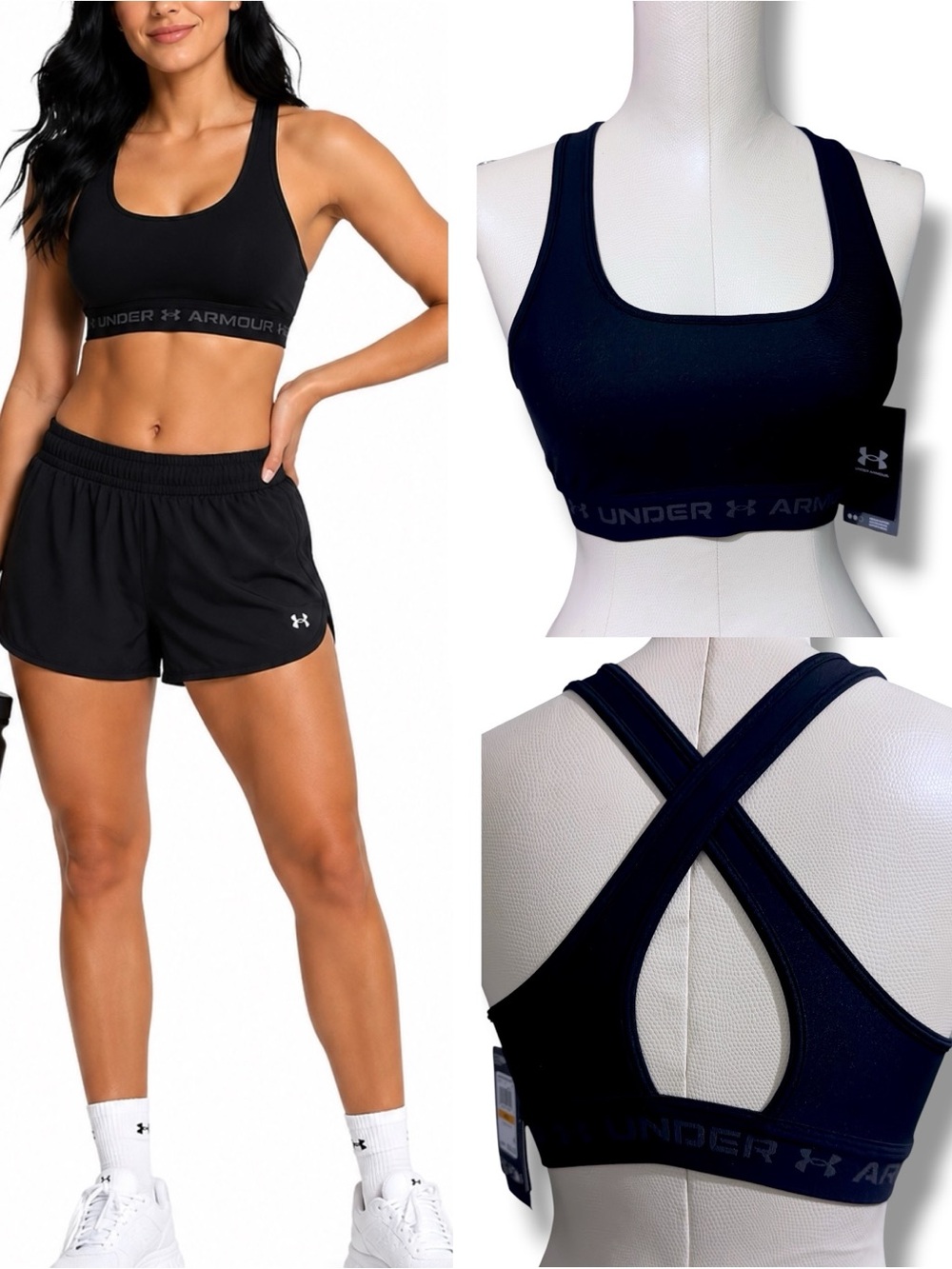 Under Armour | NWT Black Cross-Back Sports Bra (size S)